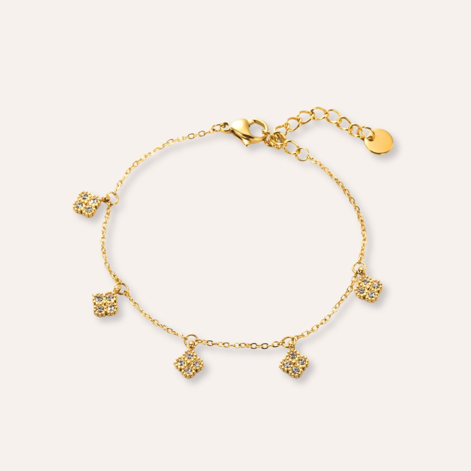 Livia | Bracelet en acier inoxydable et zircons