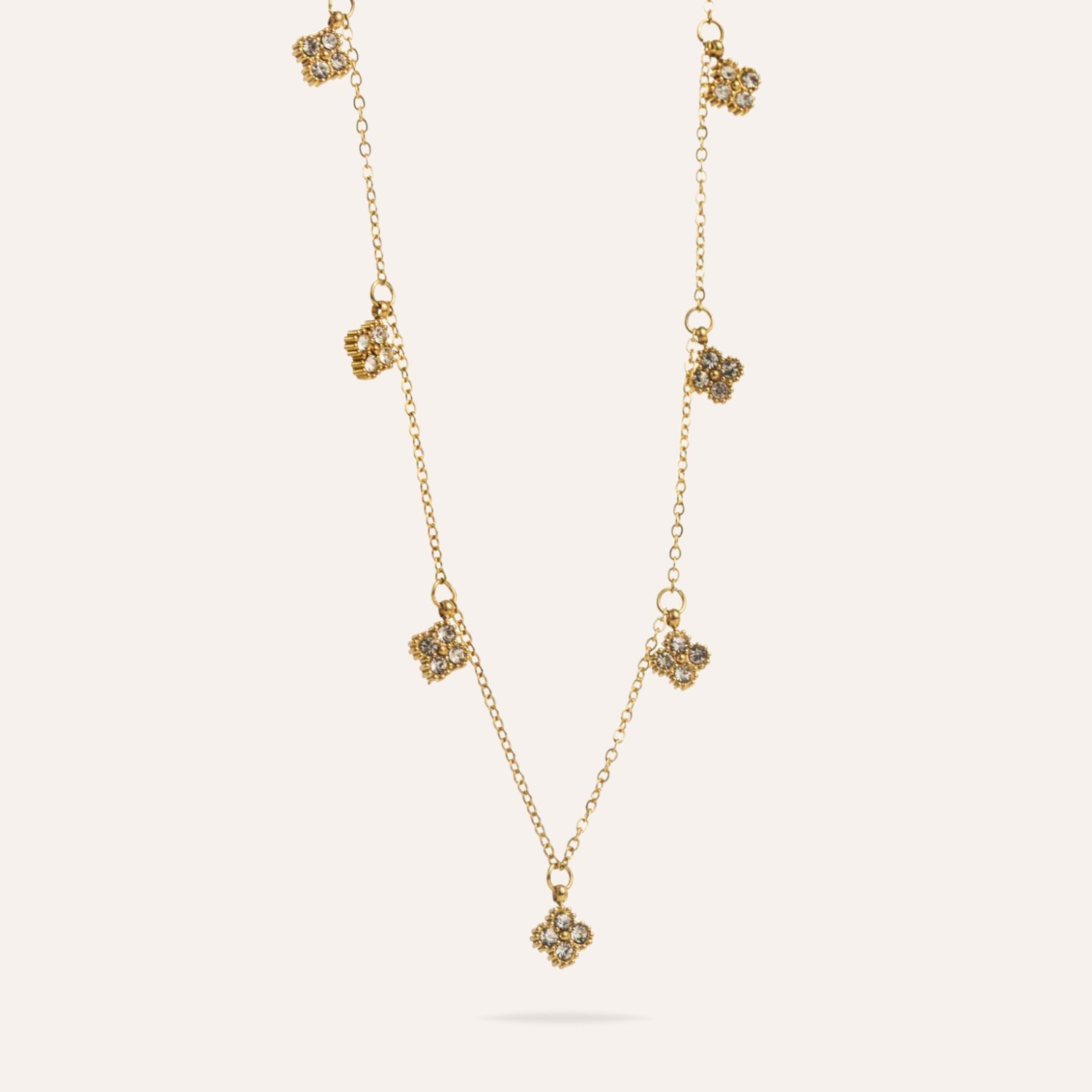 Livia | Collier trèfles en acier inoxydable