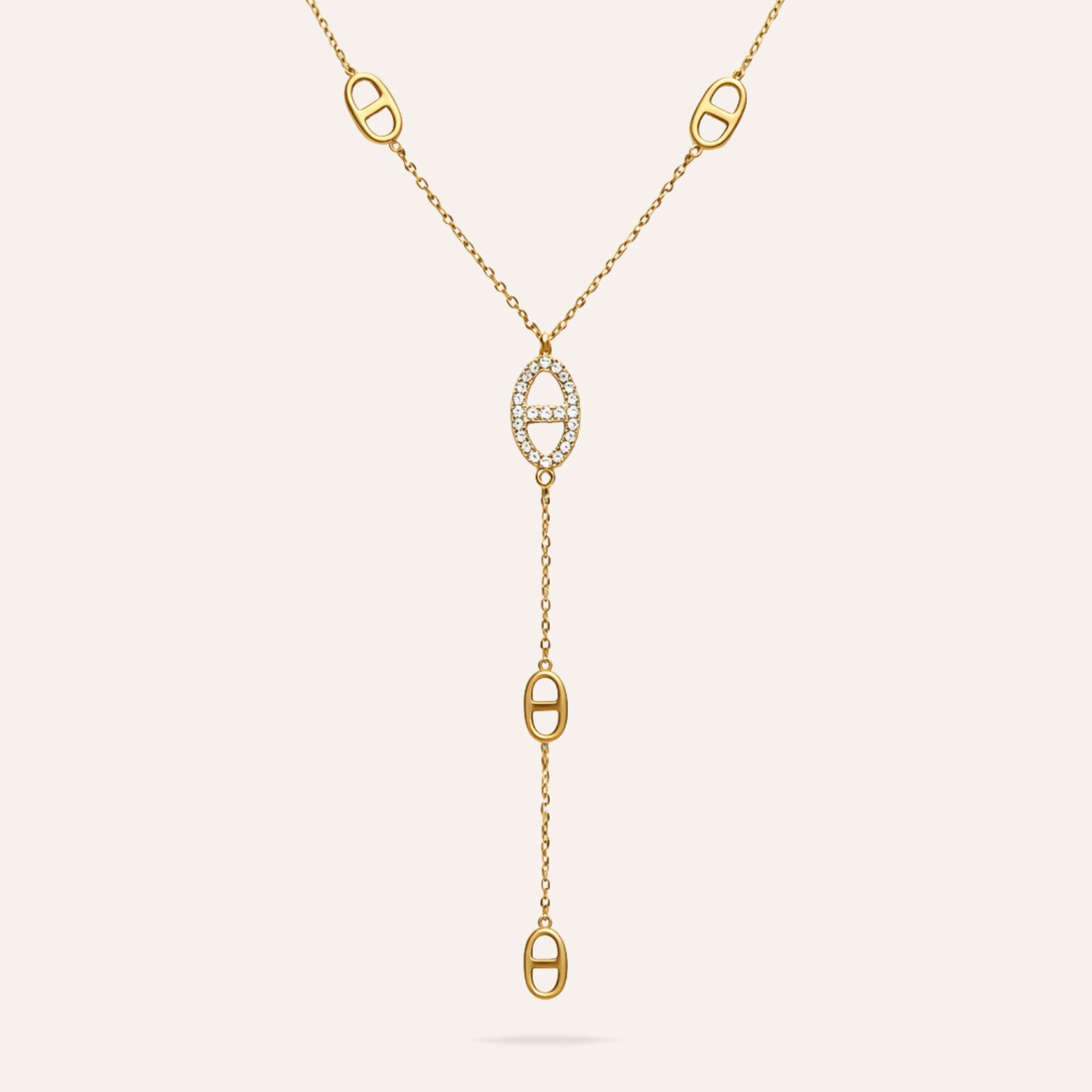 Louana | Collier en acier inoxydable et zircons