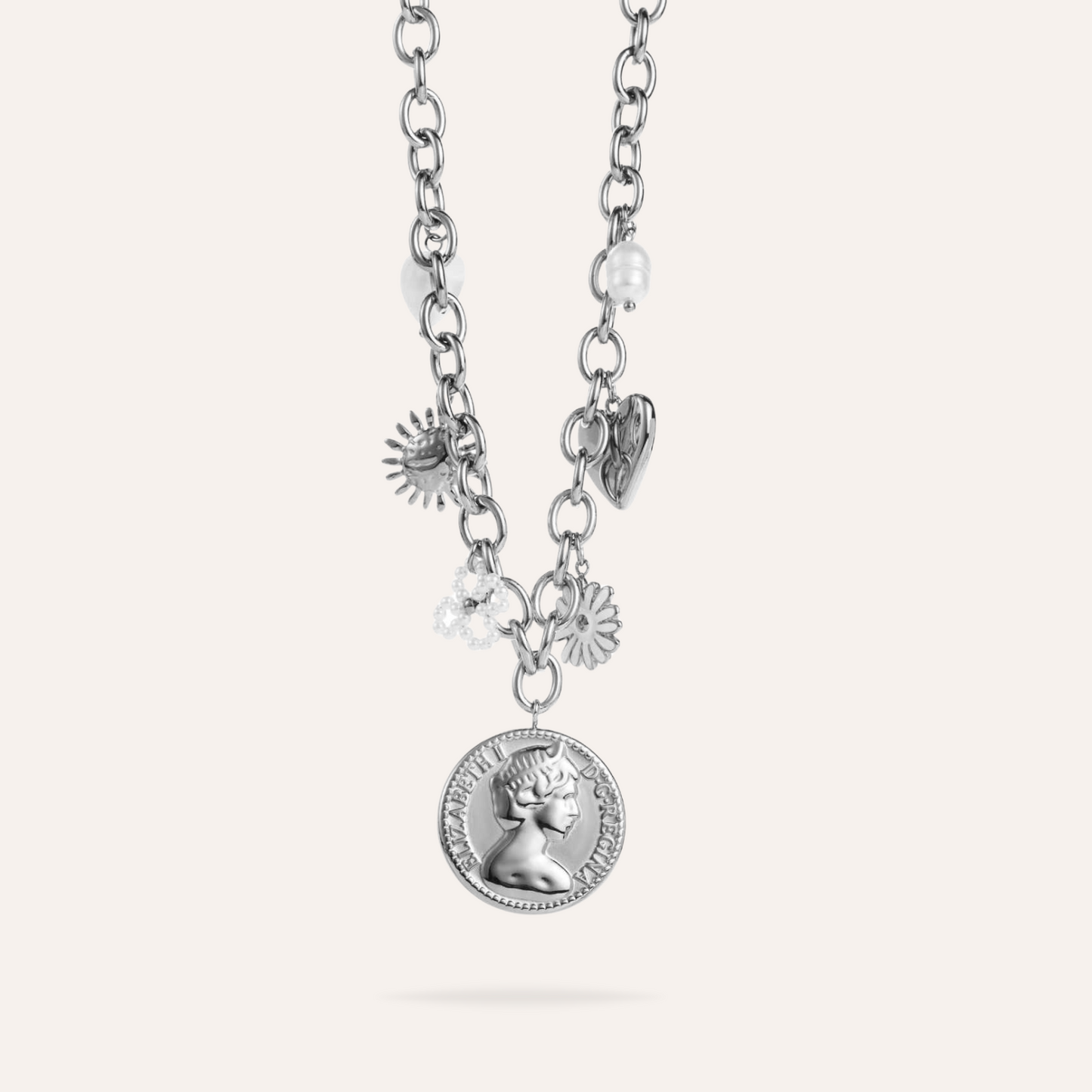 Louise | Collier breloques en acier inoxydable