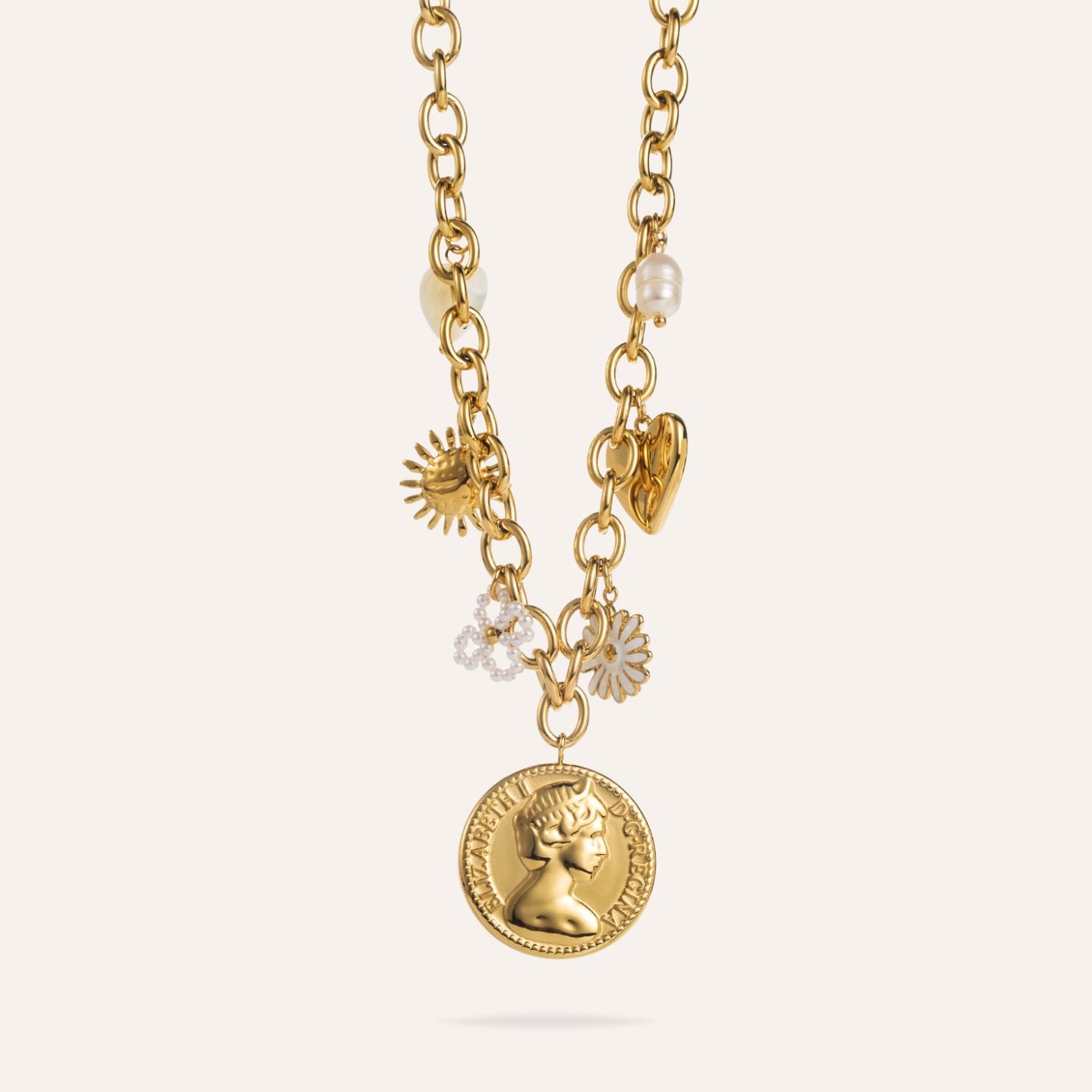 Louise | Collier breloques en acier inoxydable