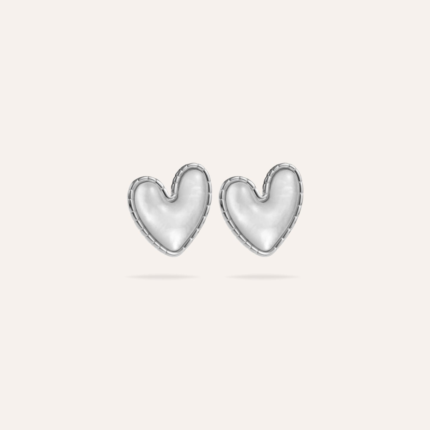 Love | Boucles d'oreilles coeur en acier inoxydable