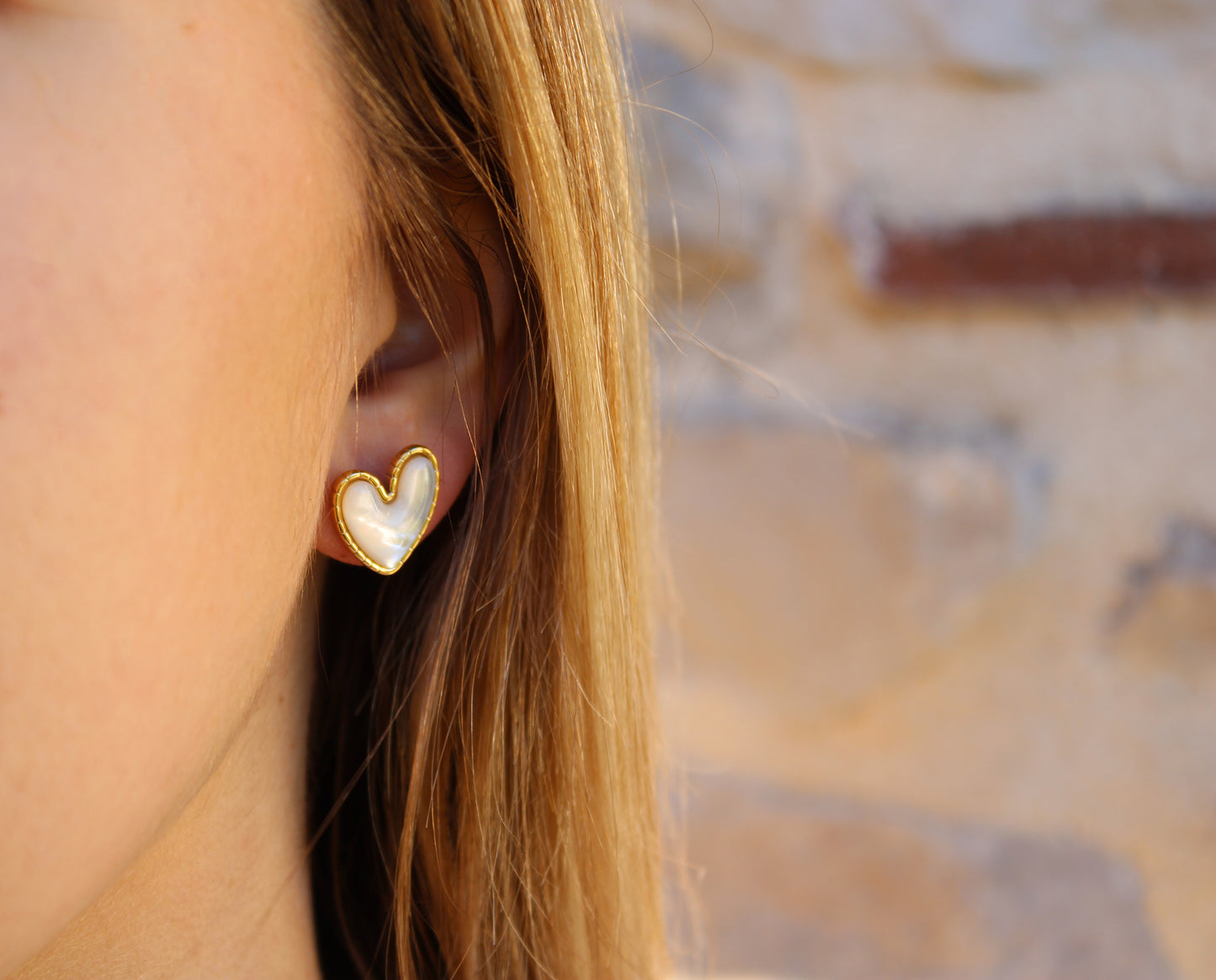 Love | Boucles d'oreilles coeur en acier inoxydable