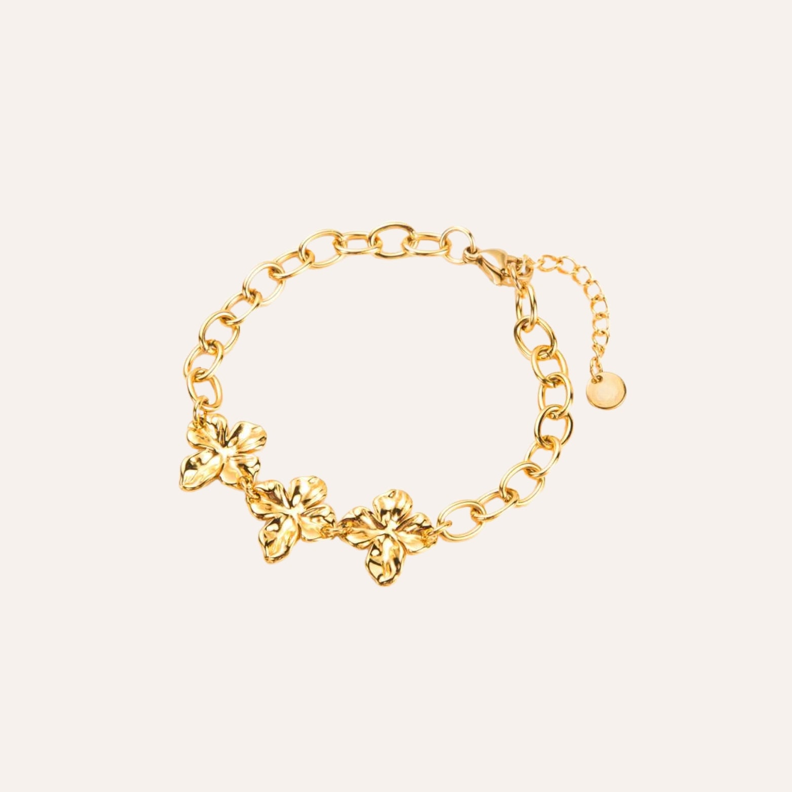 Madeline | Bracelet fleurs en acier inoxydable