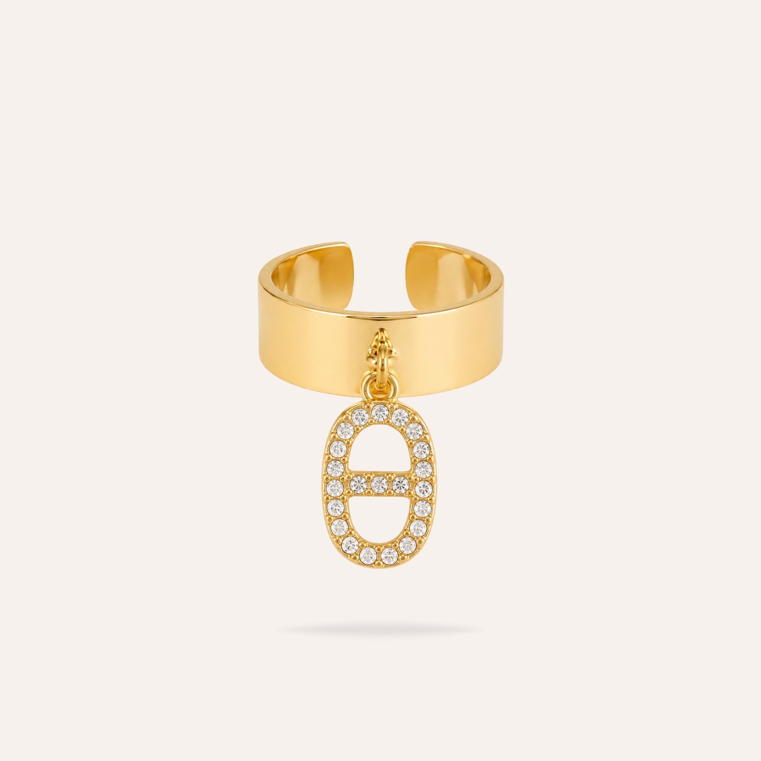 Mahaut | Bague en acier inoxydable et zircons