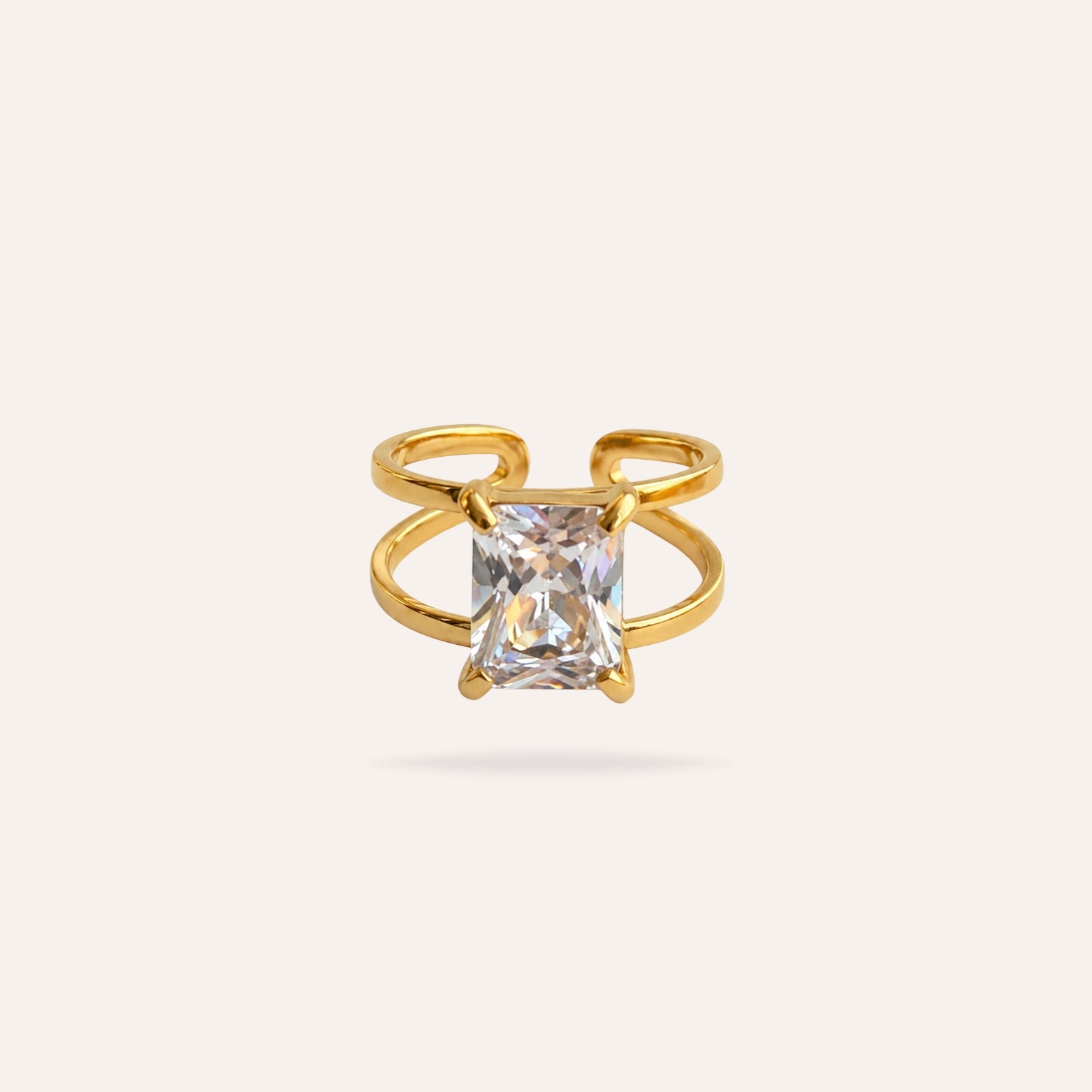 Mara | Bague en acier inoxydable avec zircon