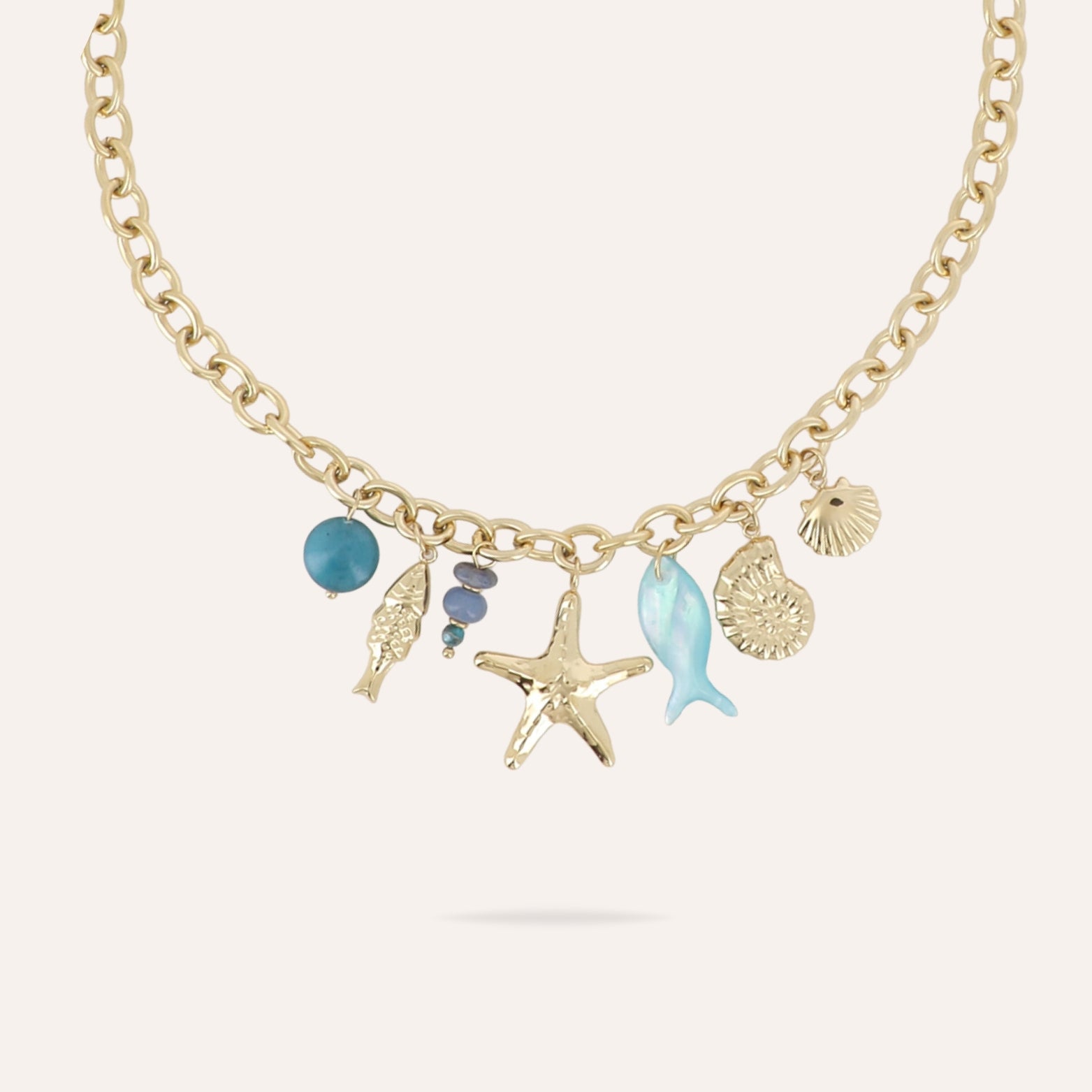 Marina | Collier breloques en acier inoxydable