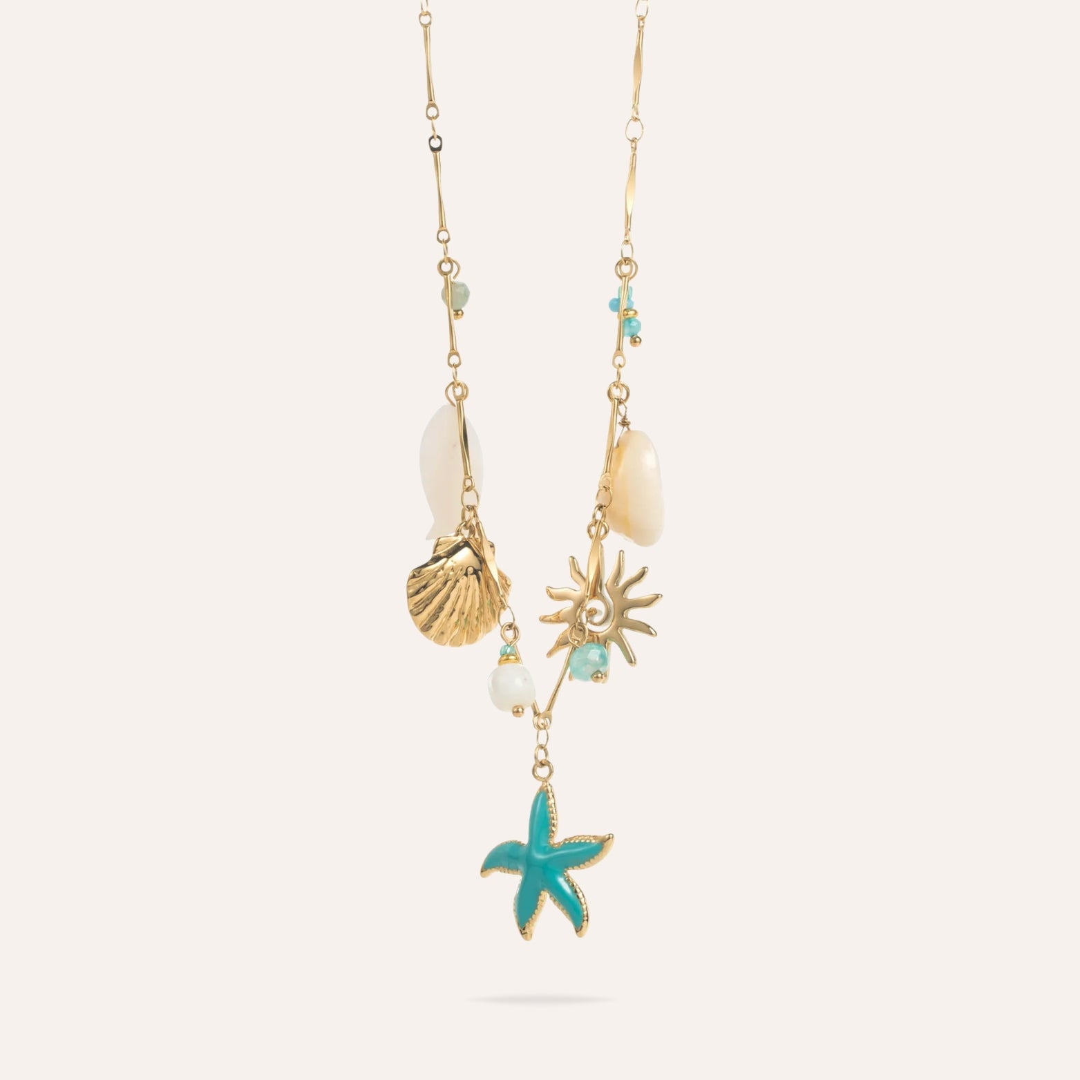 Marine | Collier breloques en acier inoxydable