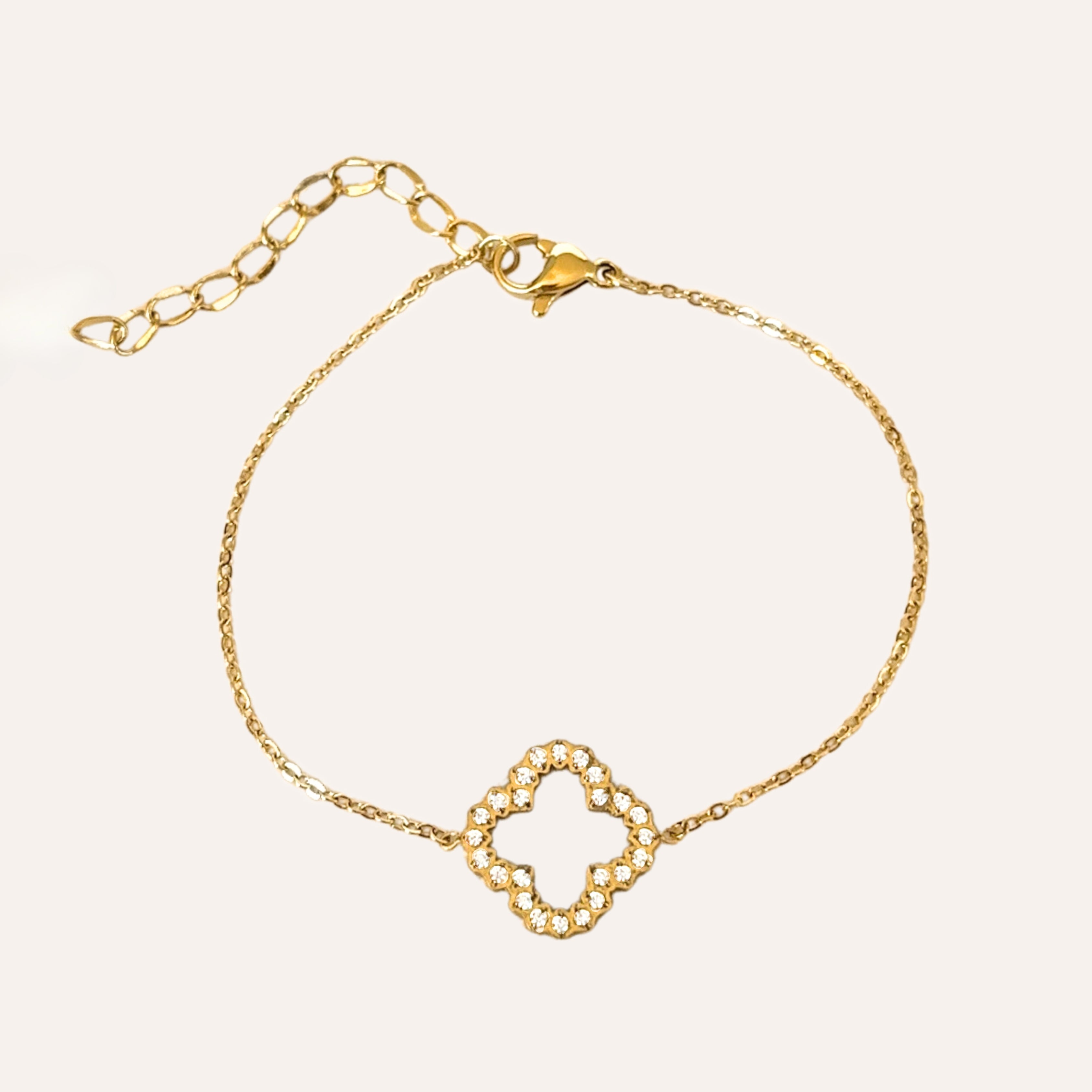 Maya | Bracelet en acier inoxydable et zircons