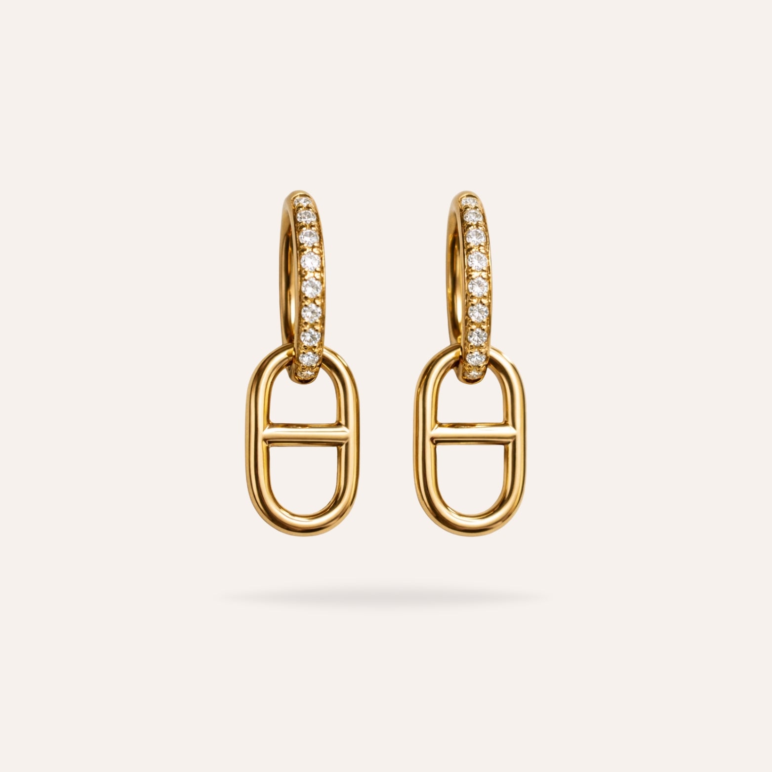 Melia | Boucles d'oreilles en acier inoxydable et zircons