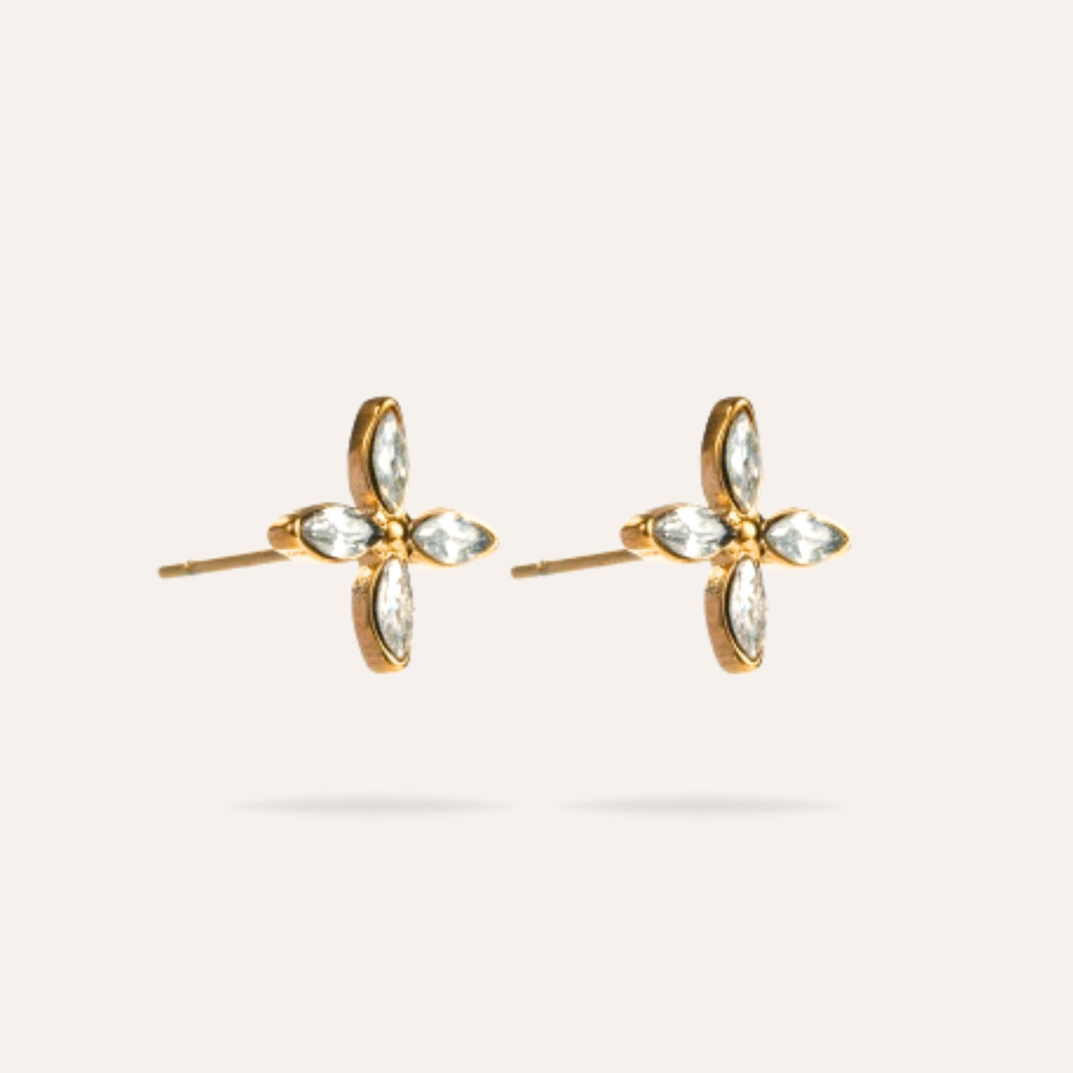 Mila | Boucles d'oreilles en acier inoxydable et zircons