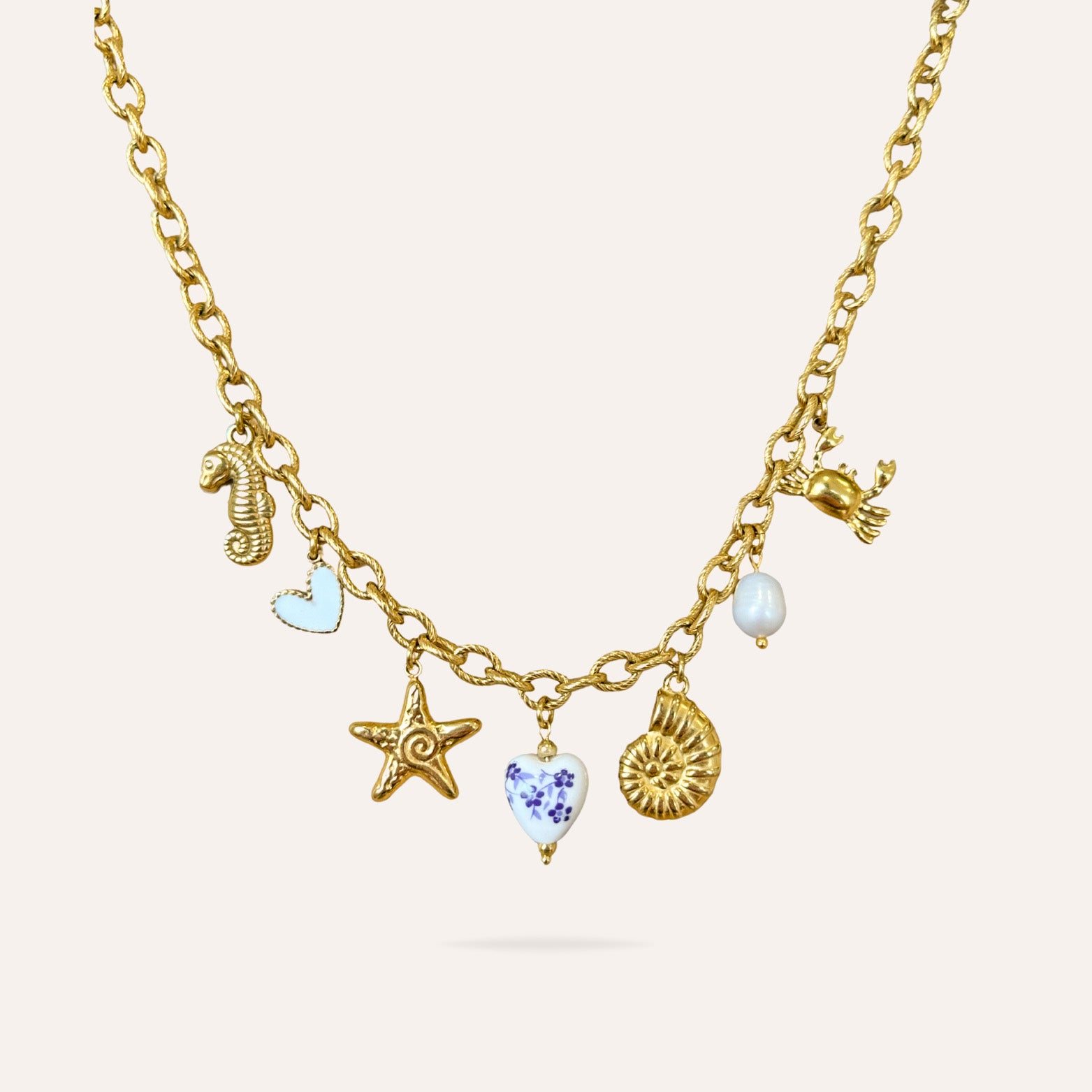 Palm | Collier charms fait main en acier inoxydable