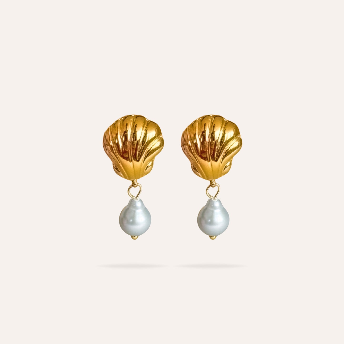 Palmyre | Boucles d'oreilles en acier inoxydable et perles