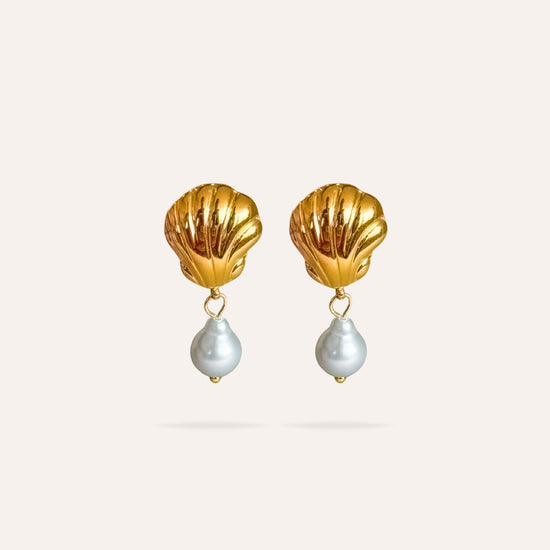 Palmyre | Boucles d'oreilles en acier inoxydable et perles