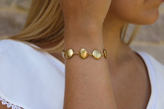Palmyre | Bracelet coquillages en acier inoxydable