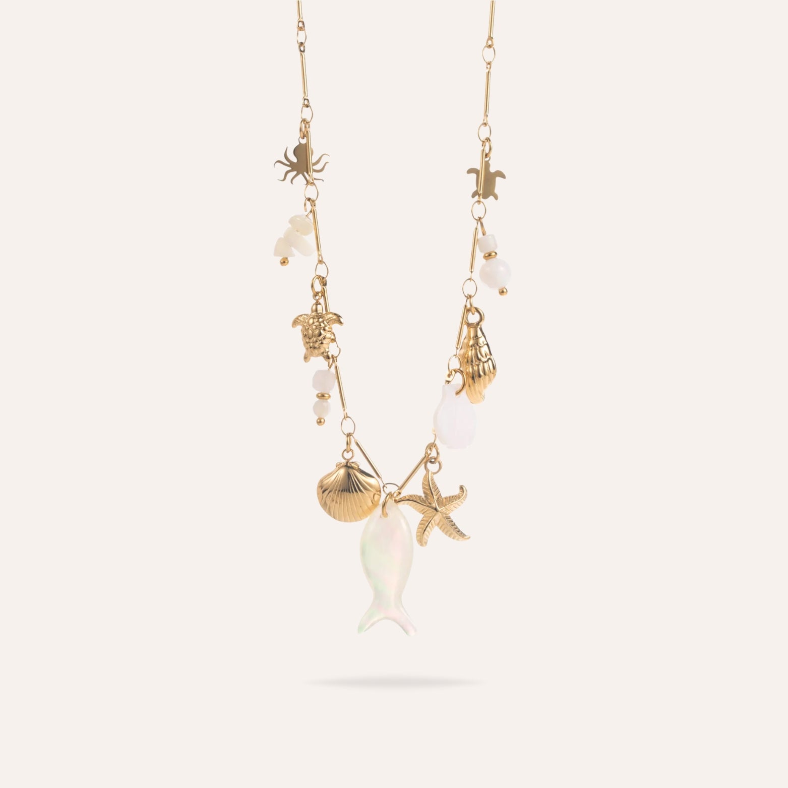 Pénélope | Collier breloques en acier inoxydable