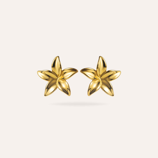 Pohésia | Boucles d'oreilles fleur en acier inoxydable