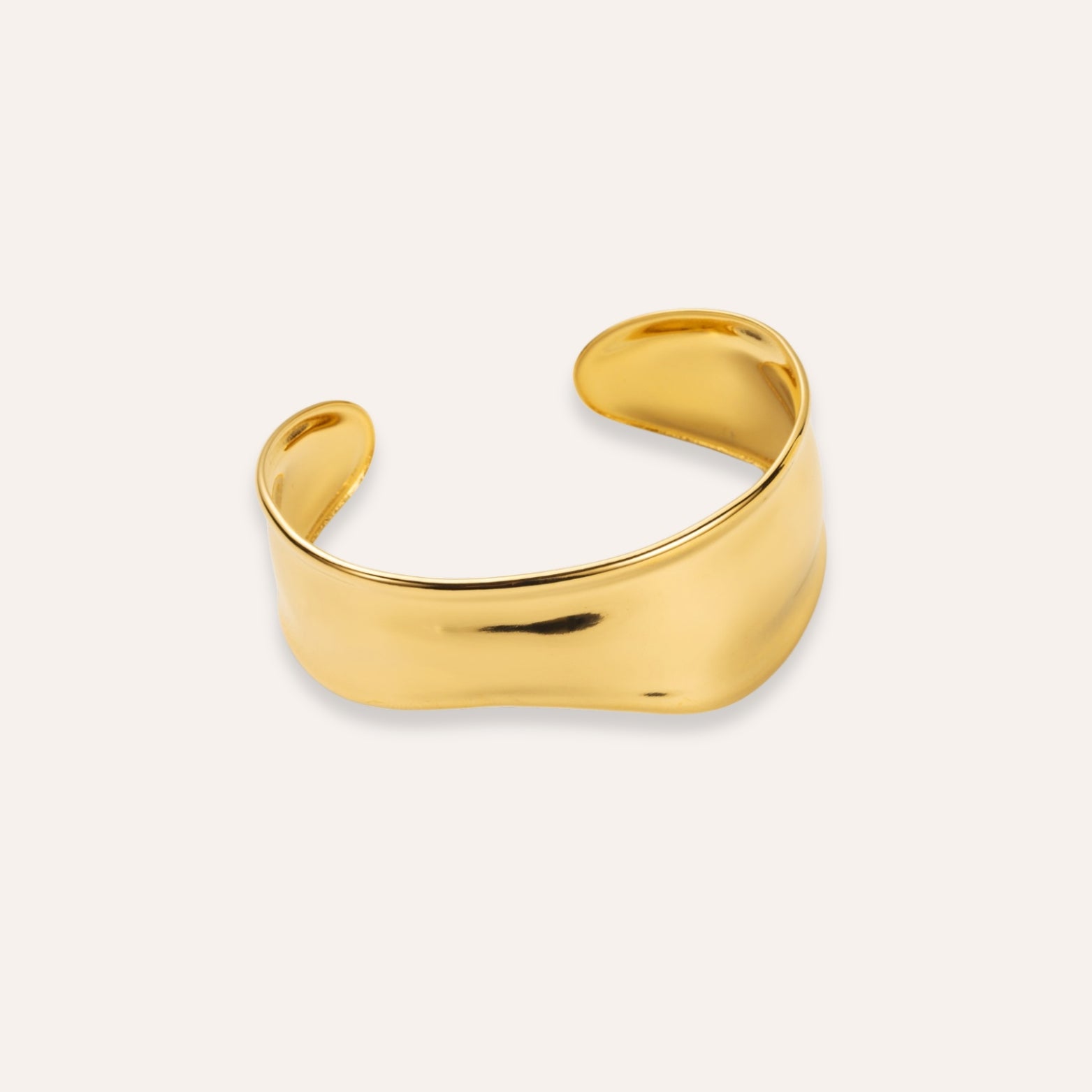 Rafaelle | Bracelet jonc martelé en acier inoxydable