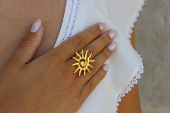 Rita | Bague soleil en acier inoxydable