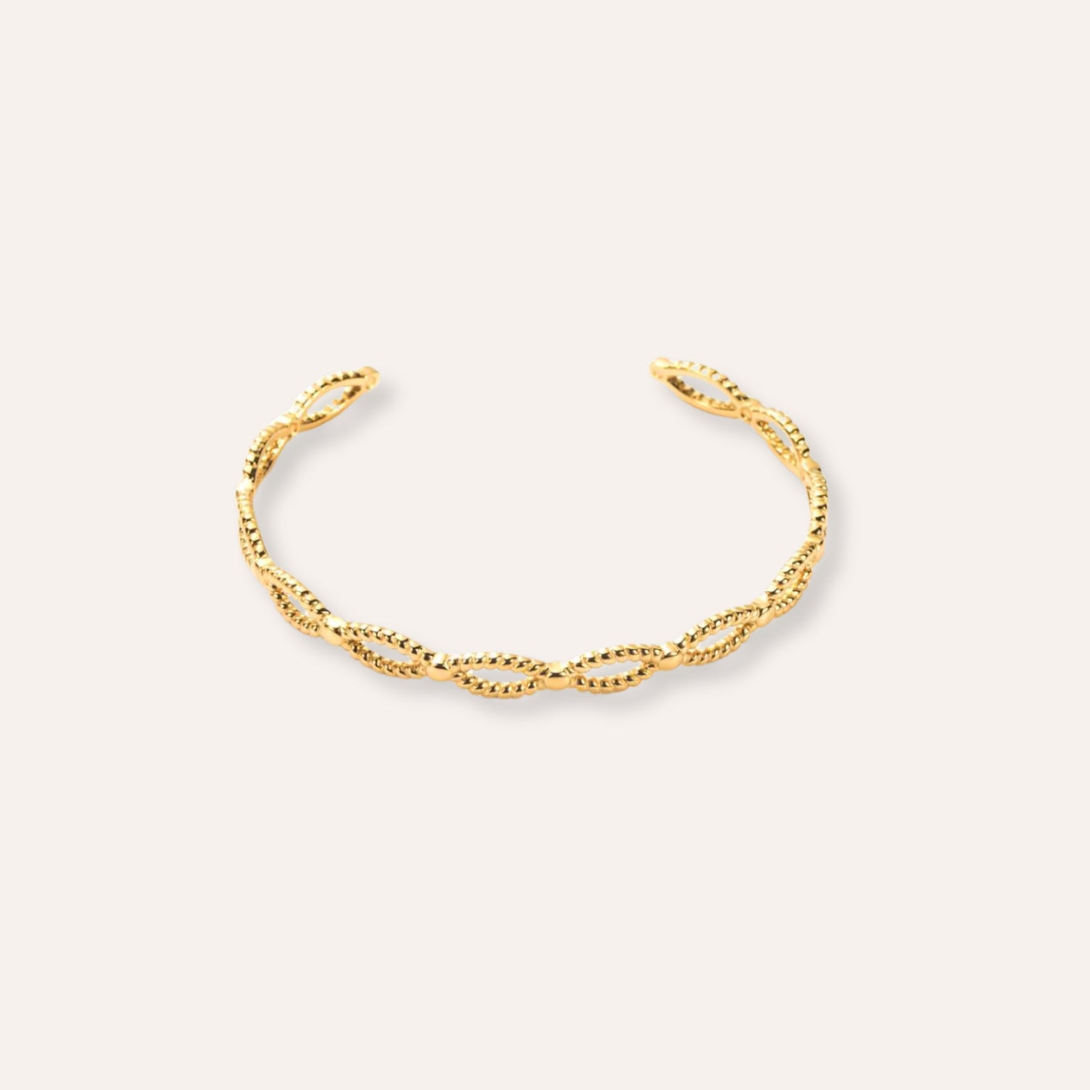 Rosalie | Jonc torsadé en acier inoxydable