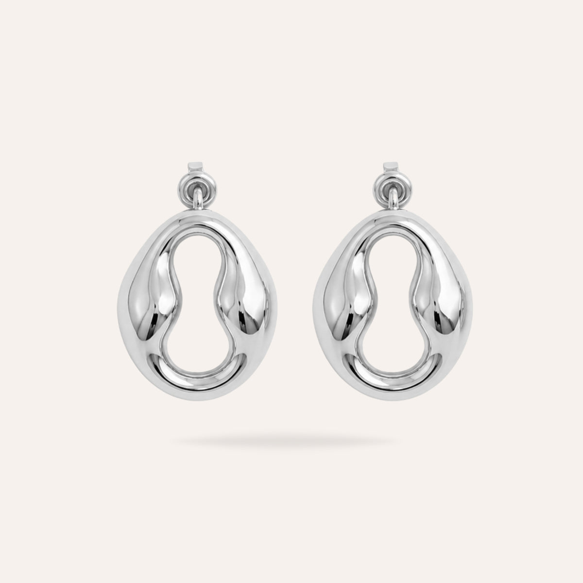 Selma | Boucles d'oreilles ovales en acier inoxydable