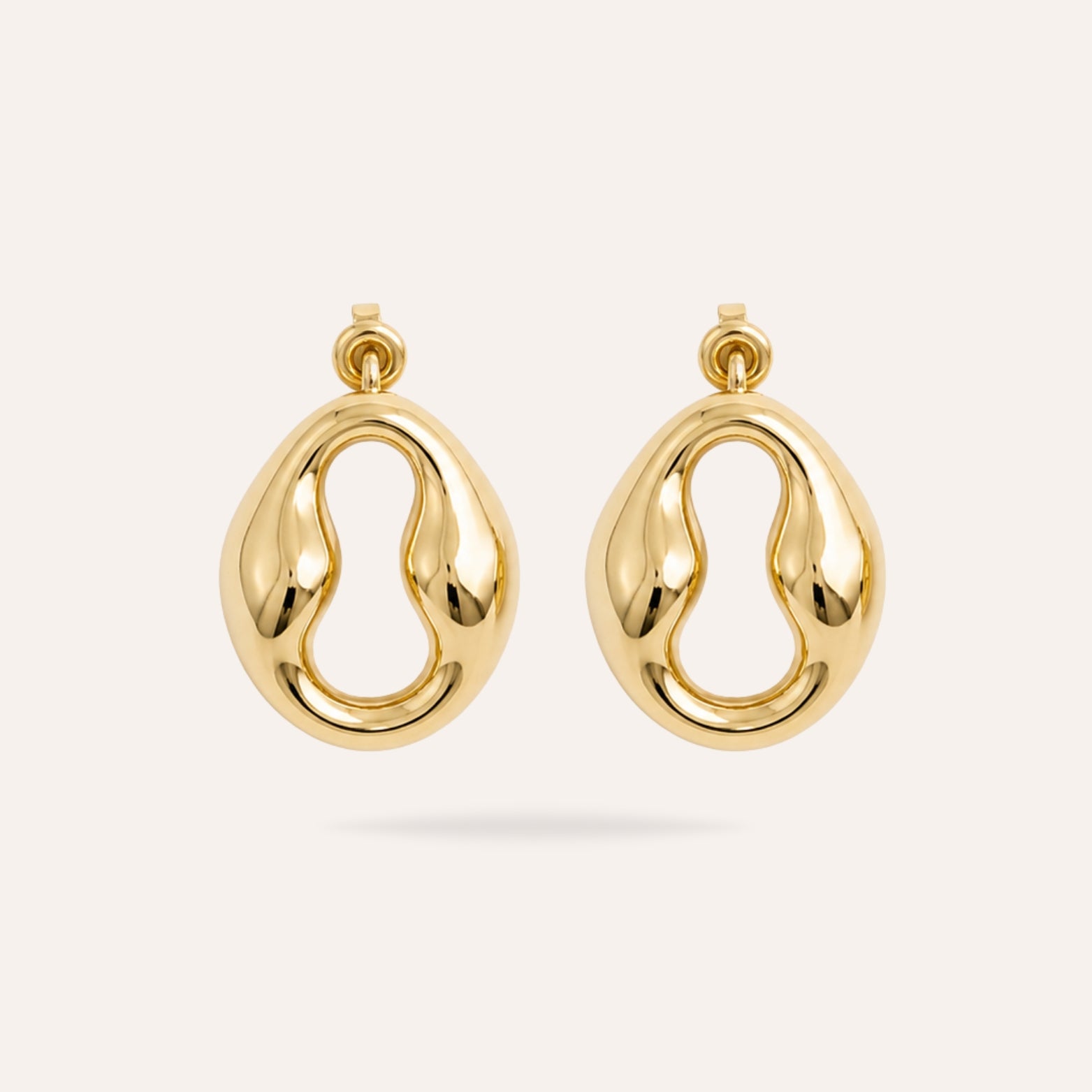Selma | Boucles d'oreilles ovales en acier inoxydable