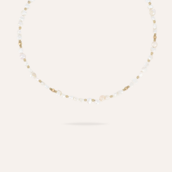 Sofia | Collier en perles d'eau douce et acier inoxydable