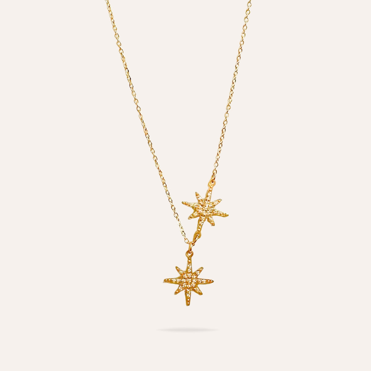 Star | Collier en acier inoxydable et zircons