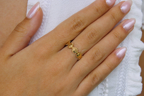Sunny | Bague soleil en acier inoxydable
