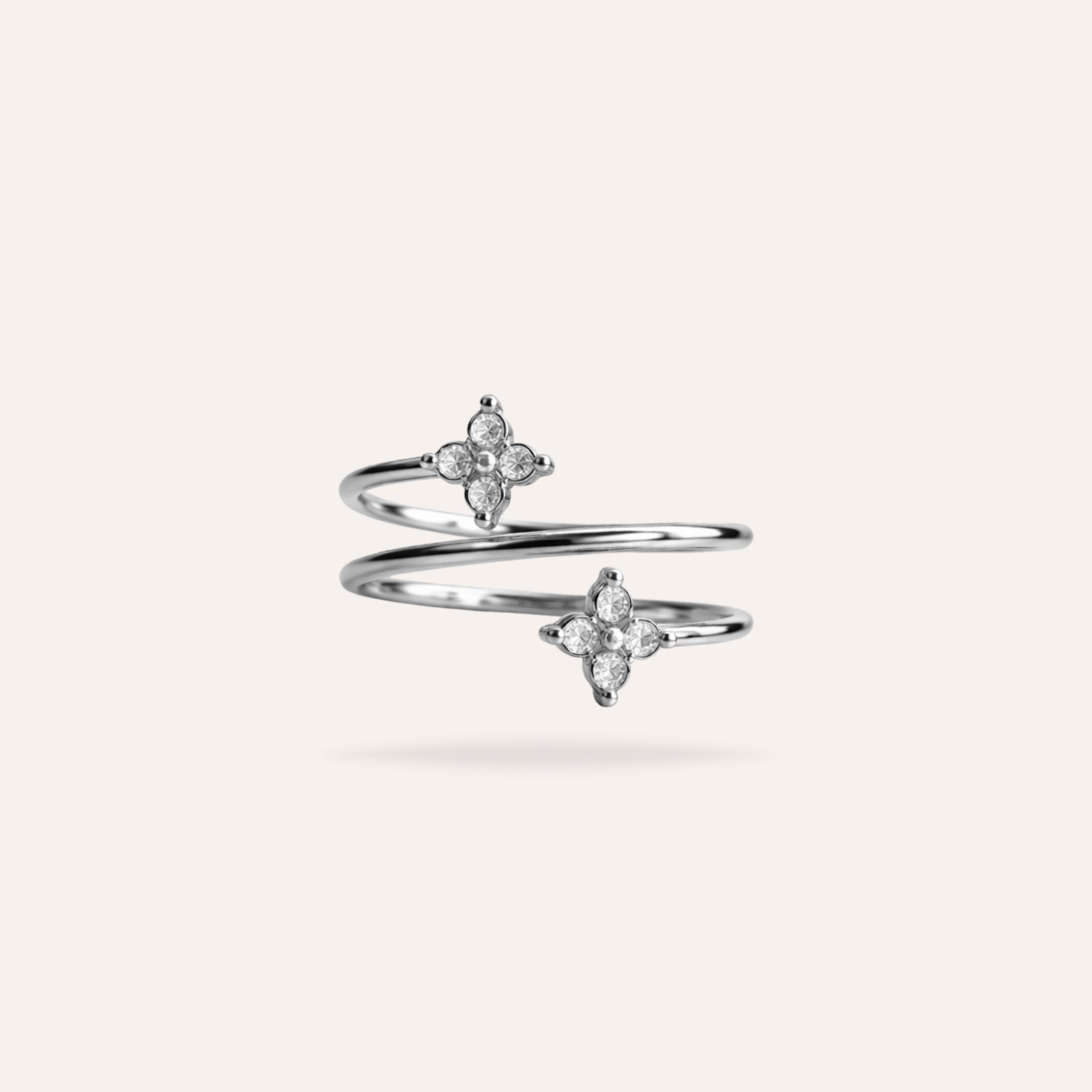 Verra | Bague en acier inoxydable et zircons