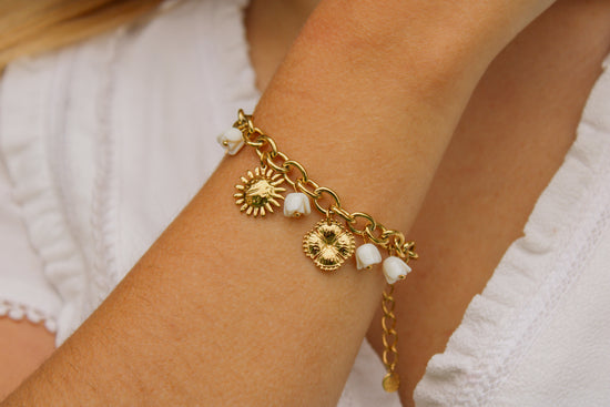 Valérie | Bracelet tulipe en acier inoxydable
