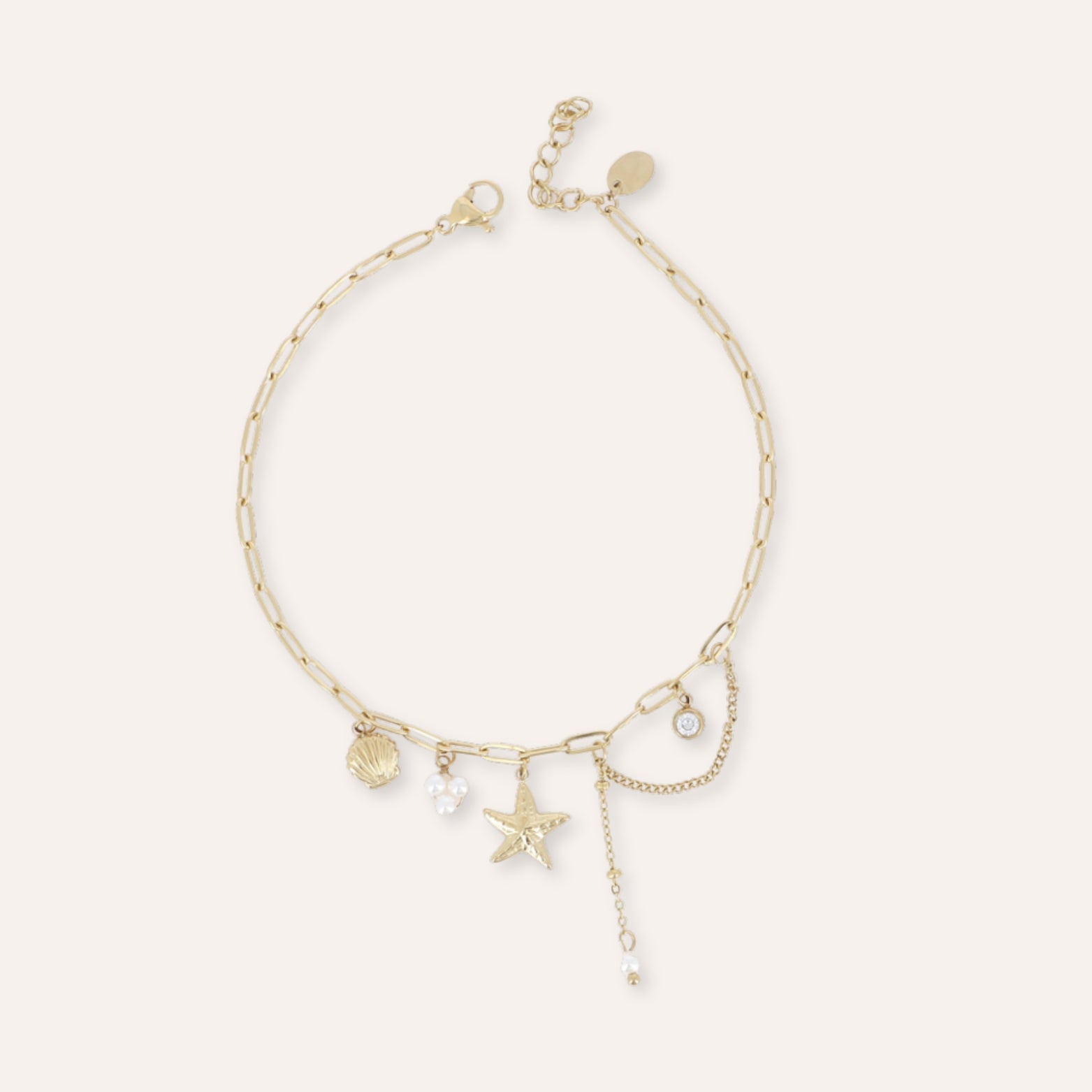 Stella | Bracelet de cheville en acier inoxydable