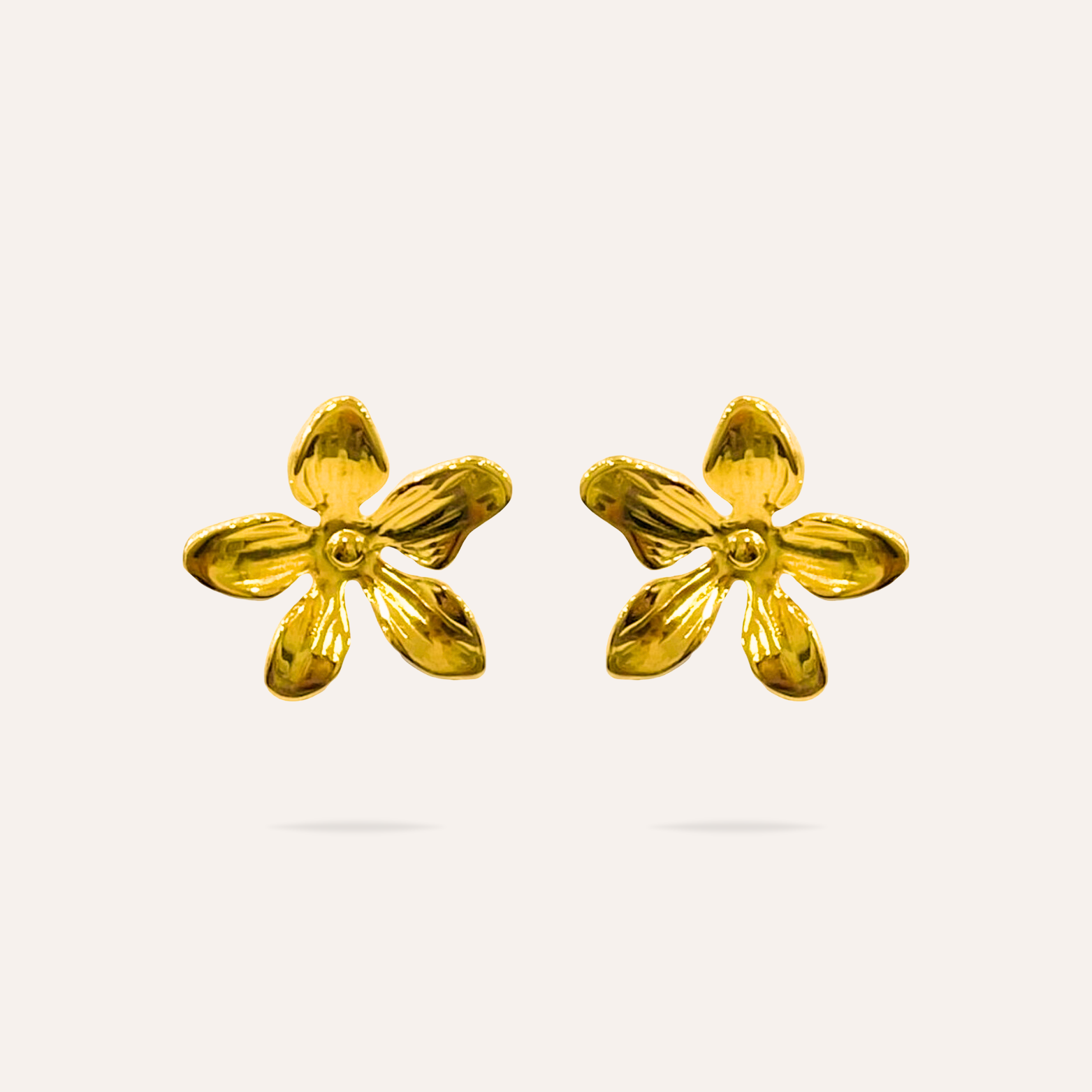 Leila | Boucles d'oreilles fleurs en acier inoxydable