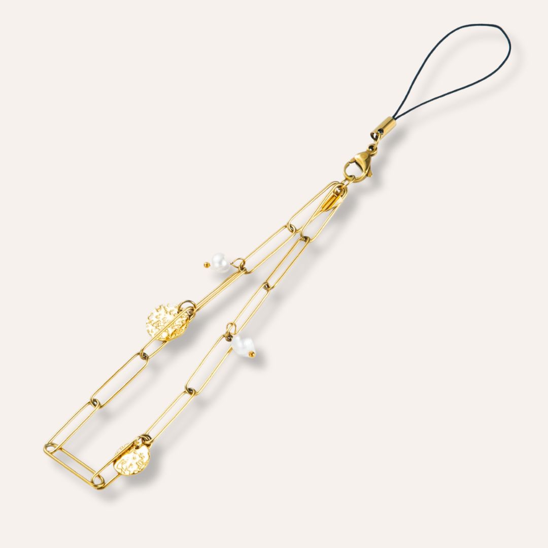 Blanche | Bijou de téléphone en acier inoxydable