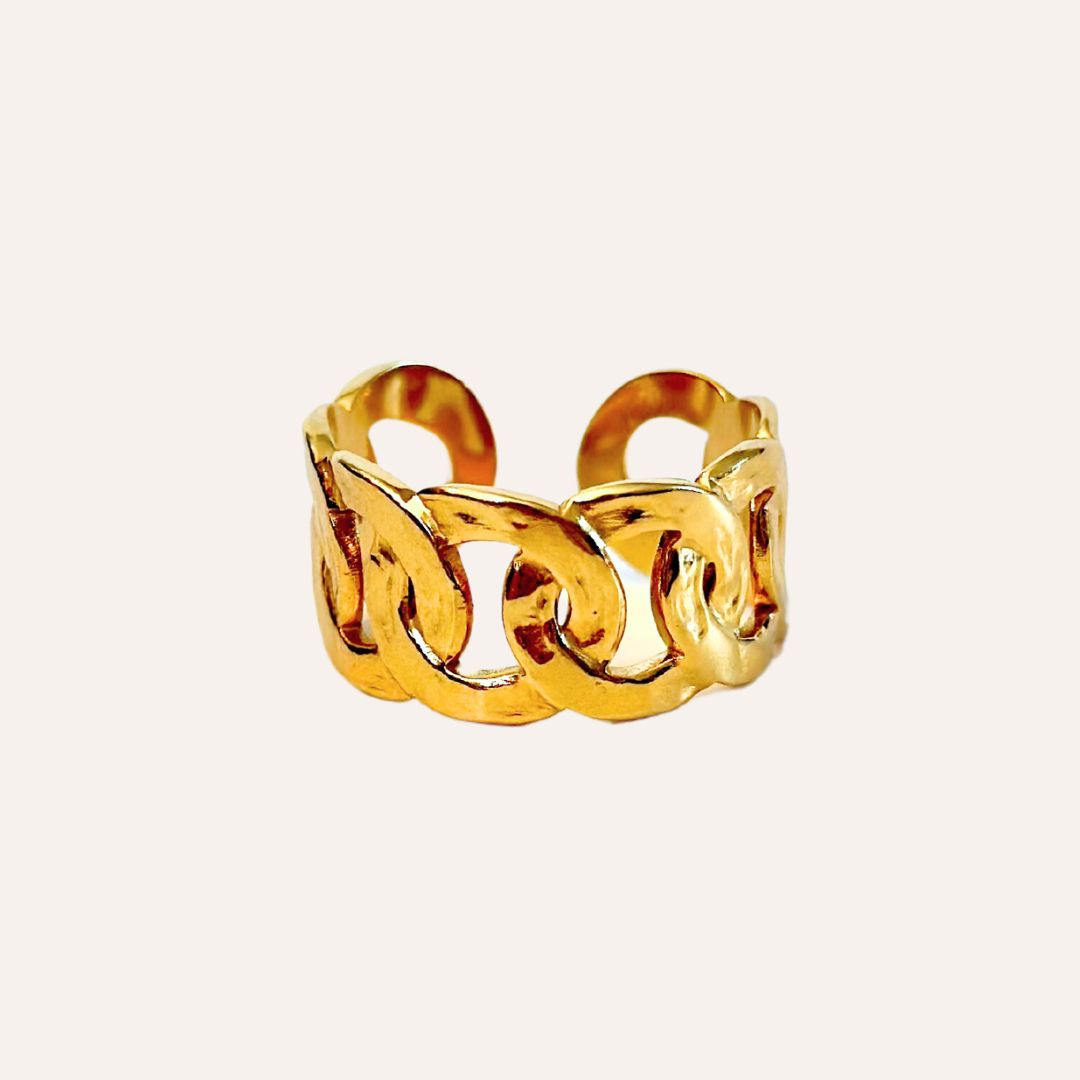 Carla | Bague chaîne en acier inoxydable