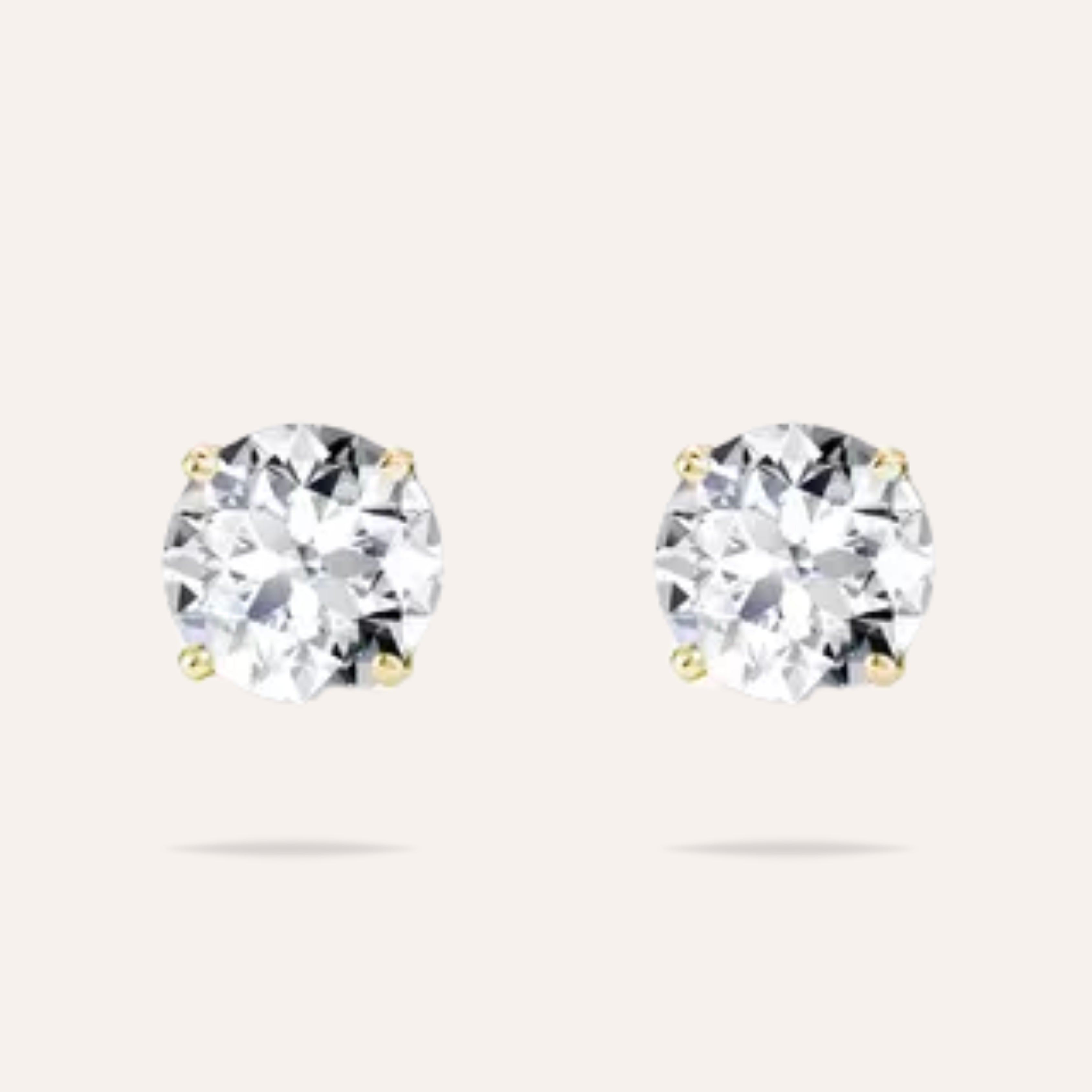 Lucie | Boucles d'oreilles puces en zircon et acier inoxydable