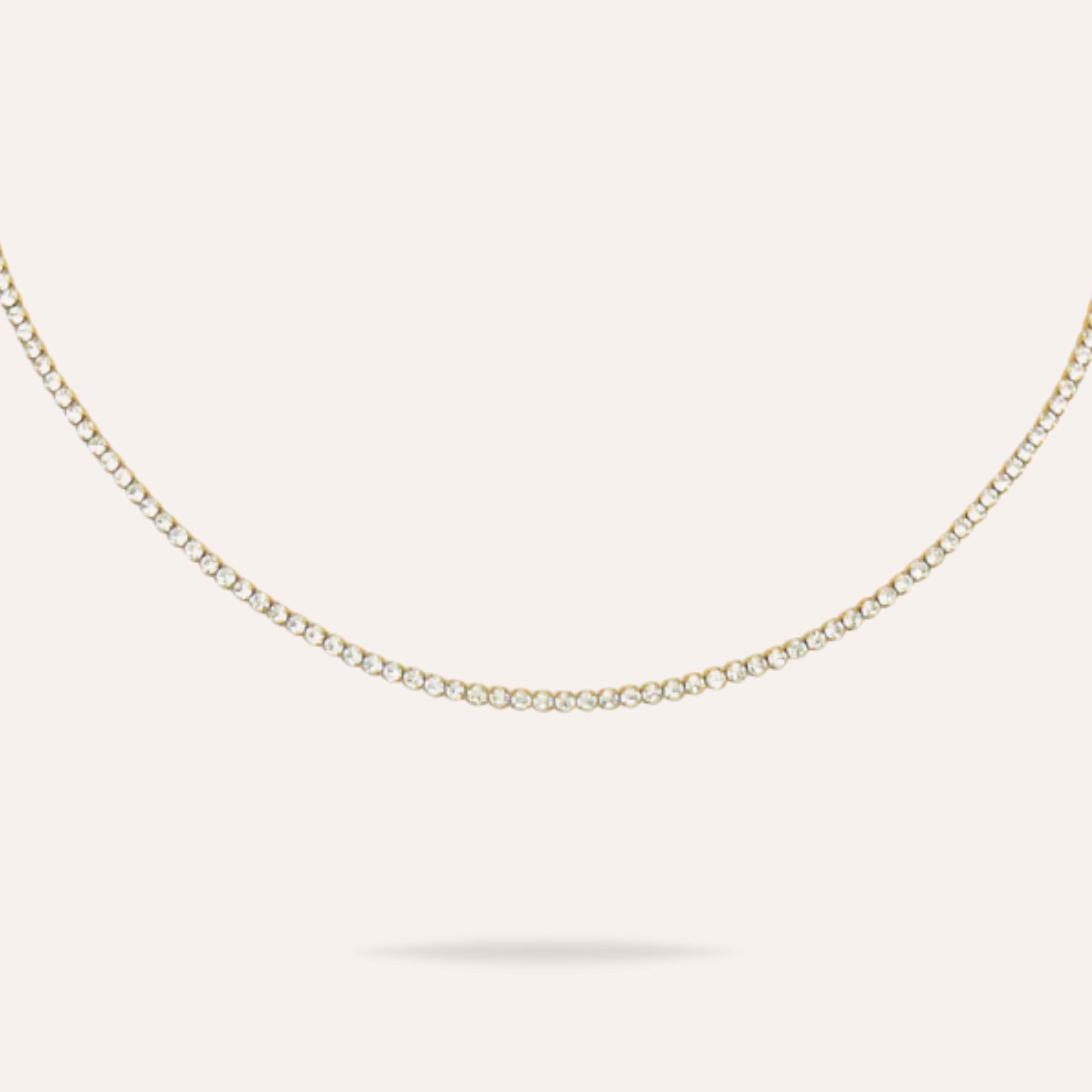 Nina | Collier en acier inoxydable serti de cristaux BERYL