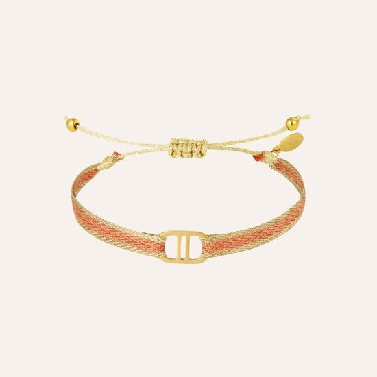 Selena | Bracelet en tissu et acier inoxydable noir