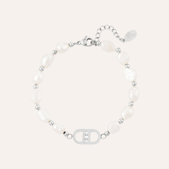 Valentina | Bracelet en perles d'eau douce et acier inoxydable